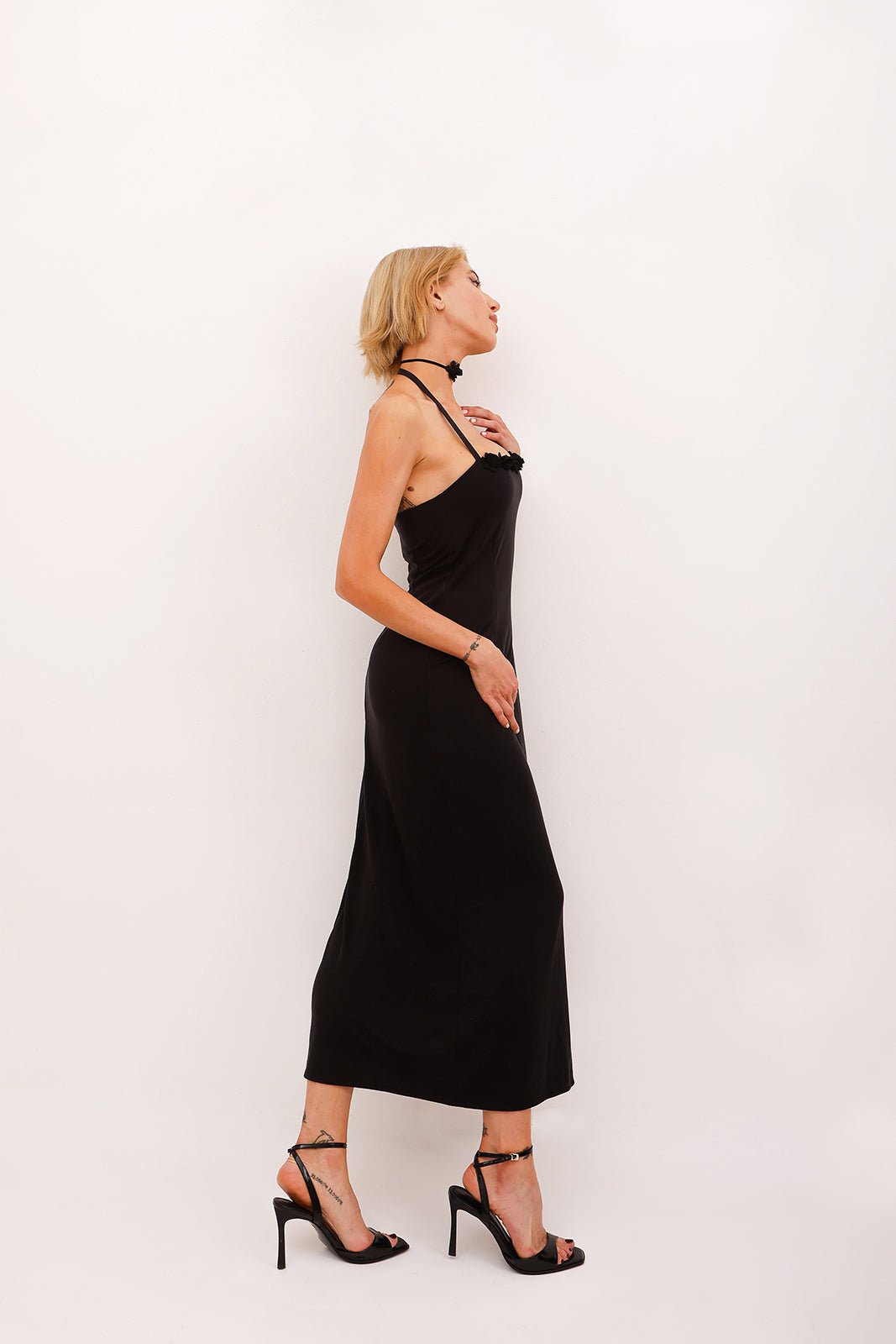Μαύρο εξώπλατο φόρεμα - MONICA Dress