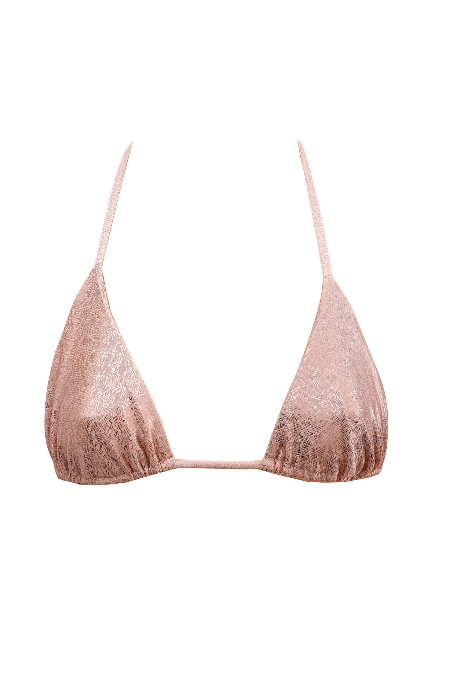 Μαγιό τριγωνάκι ροζ μετάλικ - Rose Glimmer Bikini Top